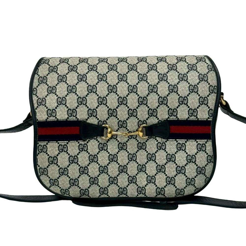 GUCCI Authentic Vintage Red Leather Horsebit Shoulder Bag
